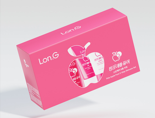 LON.G Pink Apple Pure 5-Step Skincare Travel Set